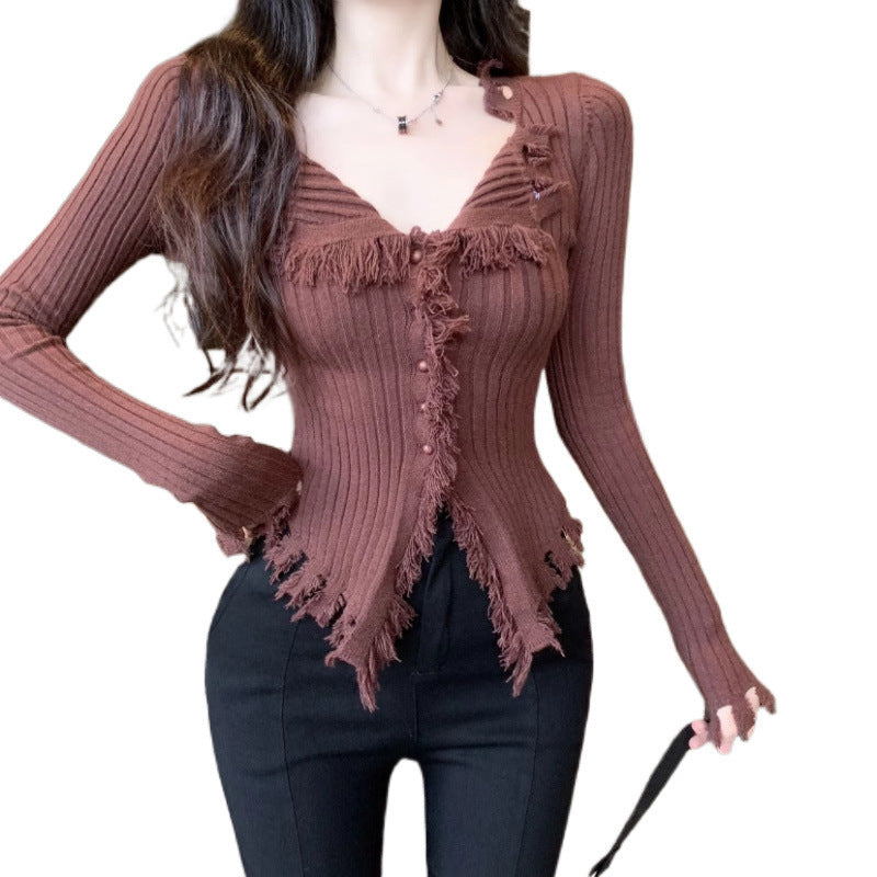 Slim Fit Slimming Niche Chic Cardigan Top