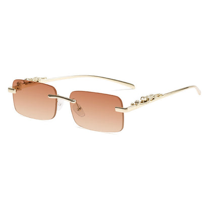 Gafas de sol cuadradas sencillas sin marco para hombre y mujer
