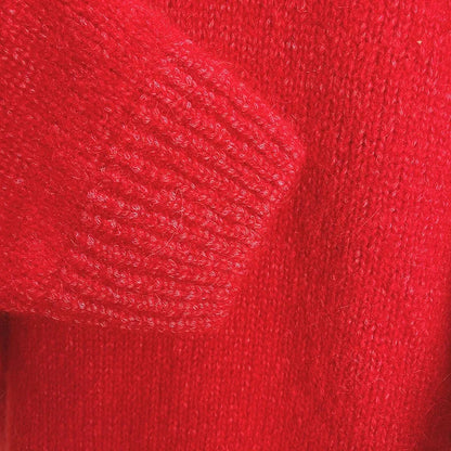 Bequemer und lässiger Strickpullover für Damen mit bedruckten Langarm-Rundhalsausschnitt