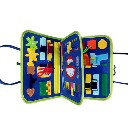 Nuevo libro de actividades para niños, tablero de actividades para vestirse y abotonarse, aprendizaje para bebés, educación temprana, preescolar, juguete de aprendizaje sensorial.