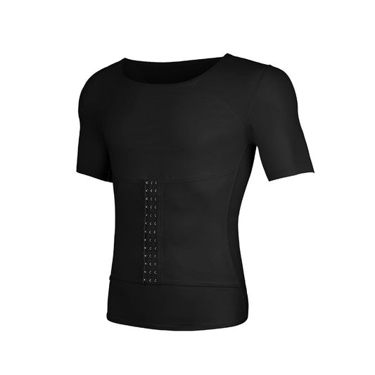 Summer Men's Corset Shapewear For Abdomen, Tight - fitting, Fitness Corset, Invisible Short - sleeved Shapewear - BAGMODA
