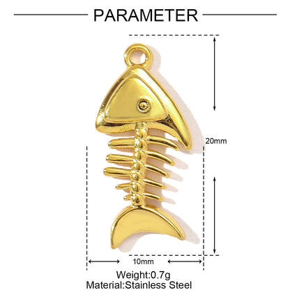 Colgante de acero de titanio con forma de estrella de mar y corazón estilo francés