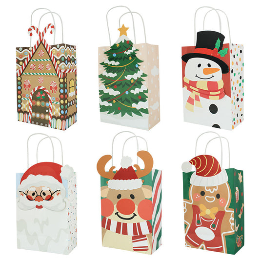 Christmas Kraft Paper Portable Paper Bag