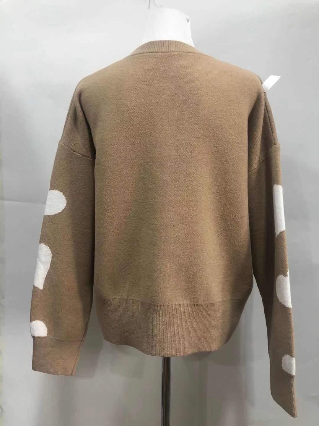 Women's Heart Sweater Single Breasted Cardigan Knitwear Coat Outwear Clothes