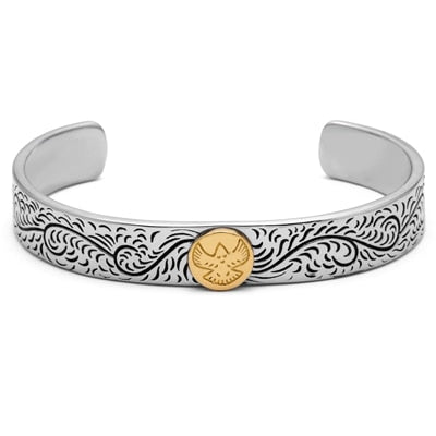 Cuff Bracelets/Stainless Steel/Bracelets Bangles for Women Eagle & Feather Viking Bracelet Men Wristband Fashion Jewelry