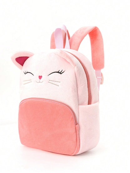 Mochila infantil de peluche con dibujos de animales