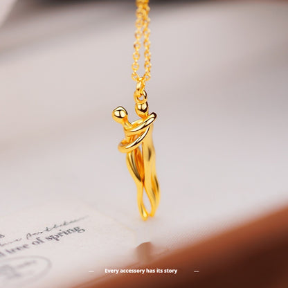 Collar de abrazo con diseño creativo de cadena de clavícula