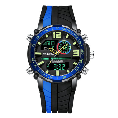 Business Sports Multifunktions-Dual-Display-Herrenuhr