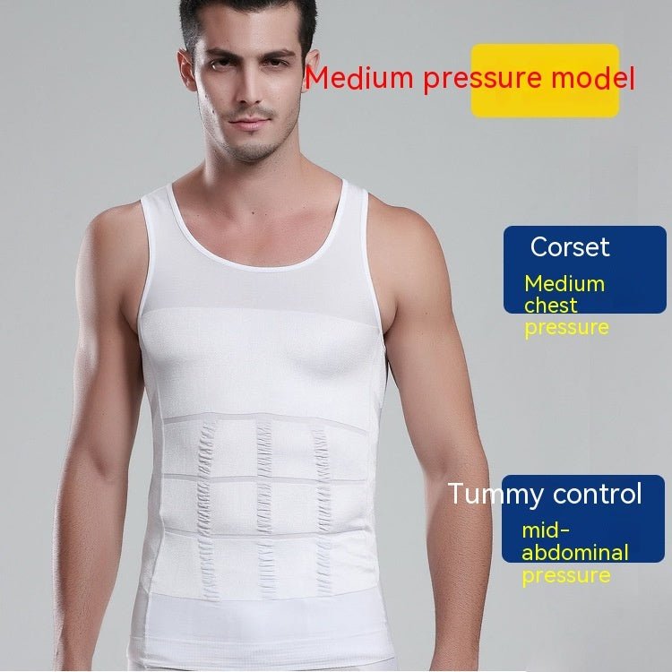 Men's Fashion Casual Solid Color Shapewear Vest - BAGMODA