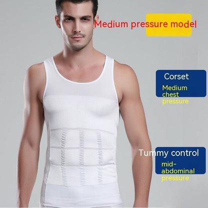 Men's Fashion Casual Solid Color Shapewear Vest - BAGMODA