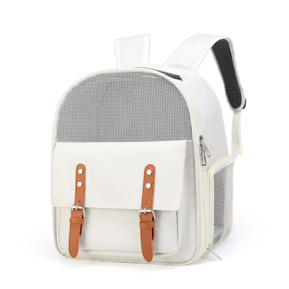 Mochila portátil para mascotas al aire libre, transpirable
