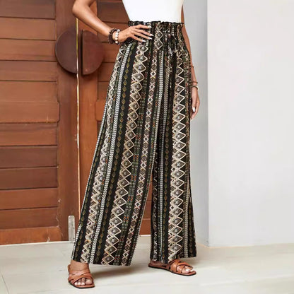 Lockere Hose mit weitem Bein und hoher Taille