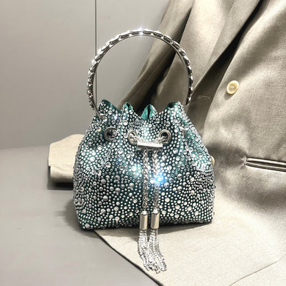 Drawstring Rhinestone Women's Bag