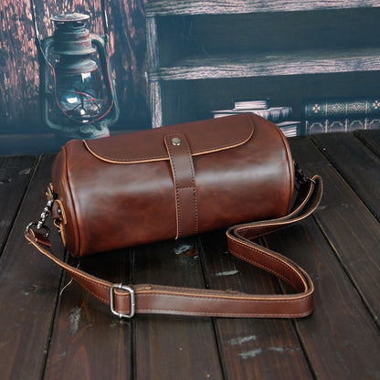 Fashionable Single Shoulder Cylinder Bag Retro Trendy and Personalized Creative Cylinder Bag - BAGMODA