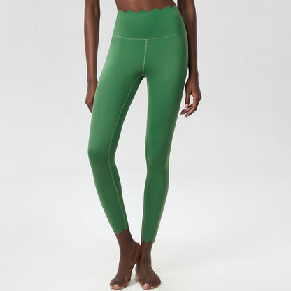 Small Wave Yoga Pants Plus Size Lycra Milk Leather Tight Trousers For Women