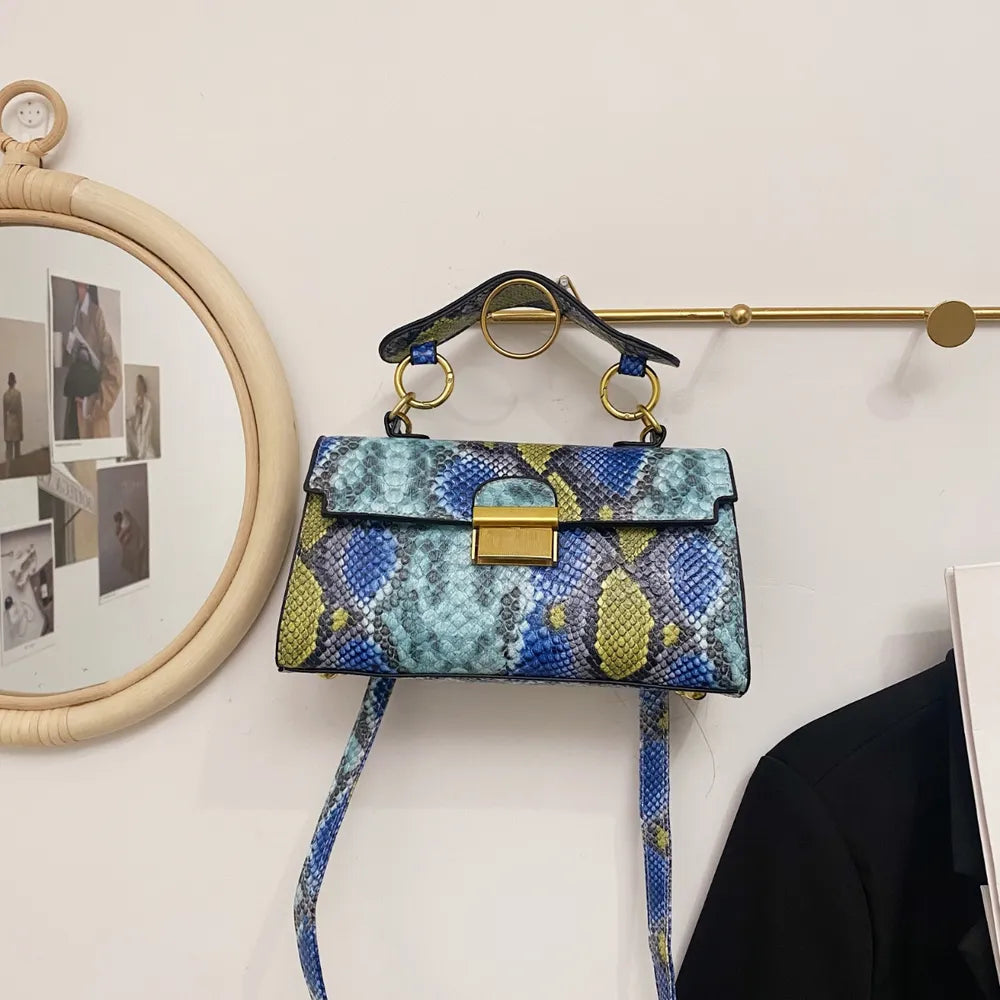 Vivid Charm Snakeskin Bag