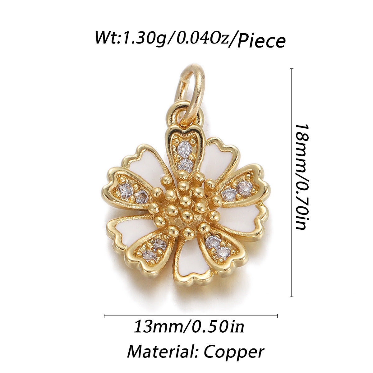 Love Drop Oil Pendant Micro-inlaid Diy Bracelet Necklace Accessories