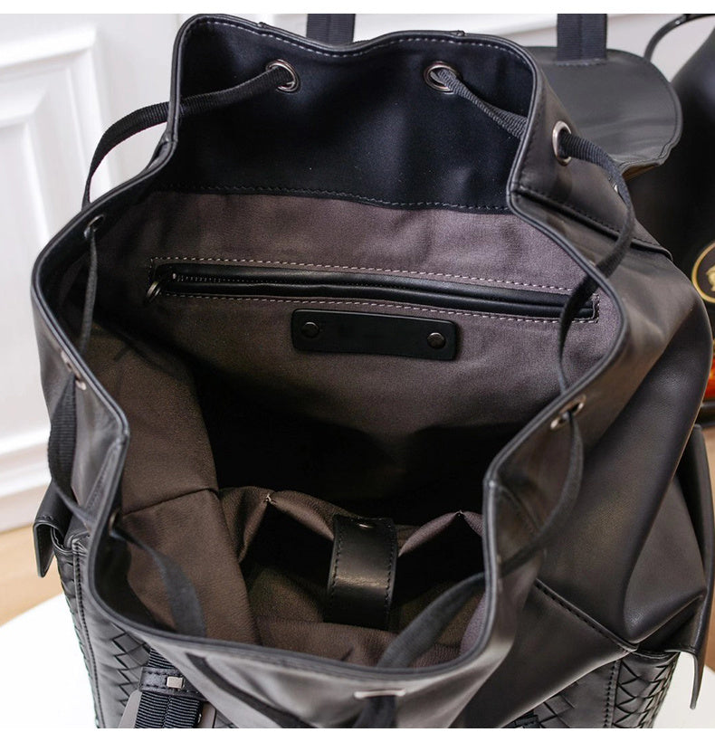 Leather Braided Backpack