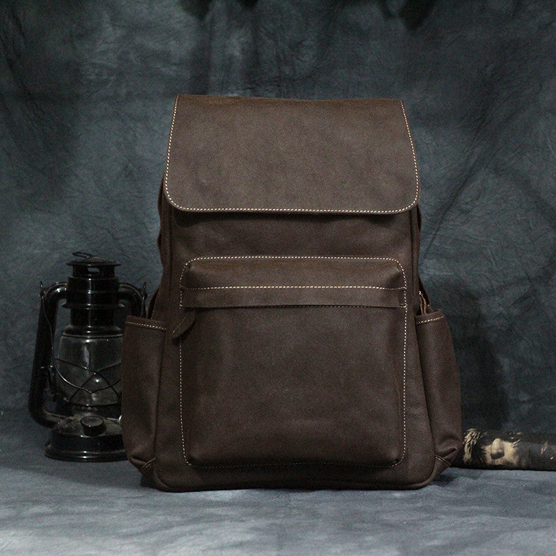 Horse Leather Korean Backpack