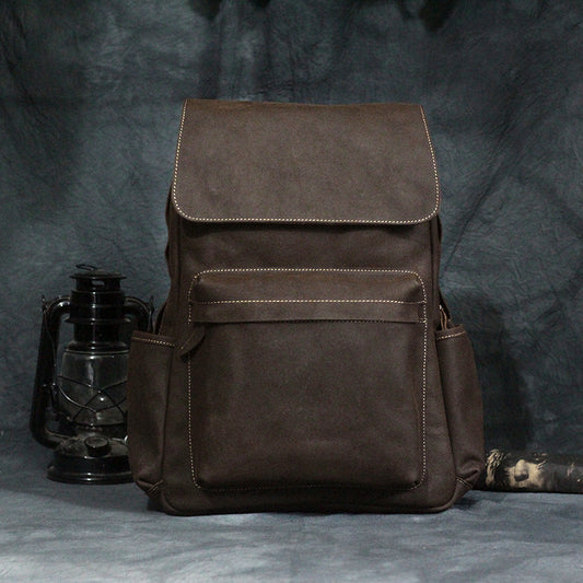 Horse Leather Korean Backpack