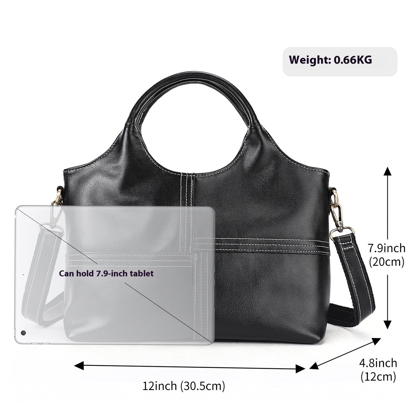 Cowhide Leather Crossbody Bag