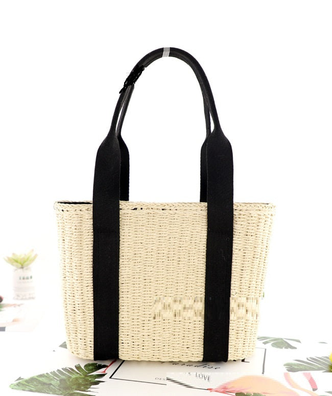 Hand Carry Paper Rope Woven Beach Women's Bag