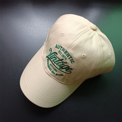 Gorra de béisbol con visera y bordado de letras europeas y americanas para hombres y mujeres