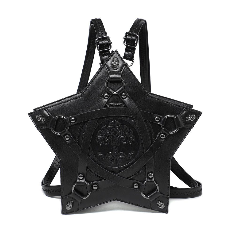 Gothic Embossed Crossbody Backpack