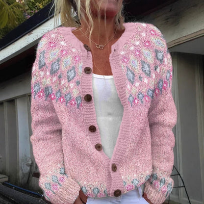 Damen Pullover Lose Multicolor Mode Strickwaren