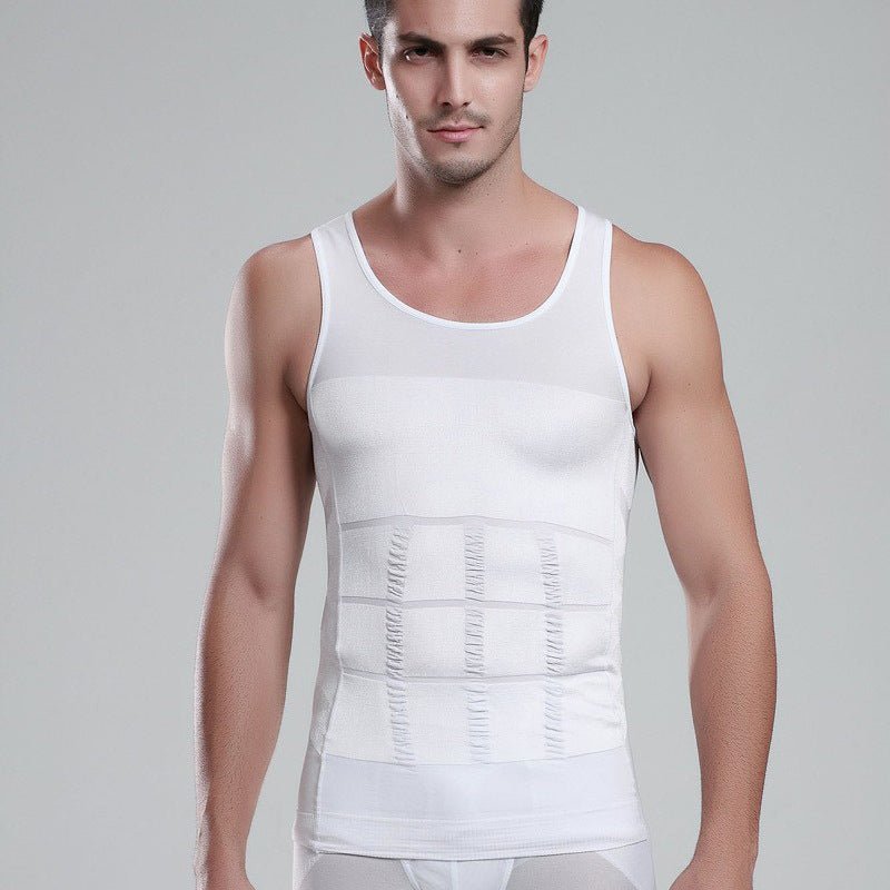 Men's Fashion Casual Solid Color Shapewear Vest - BAGMODA