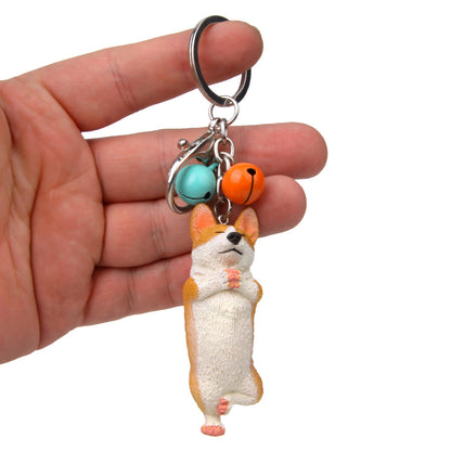 Llavero con campana para escalar, ideal para yoga y perros independientes de Corgi