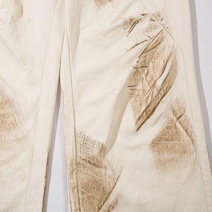 Dirty Painting Loose Casual Long Pants Men - BAGMODA