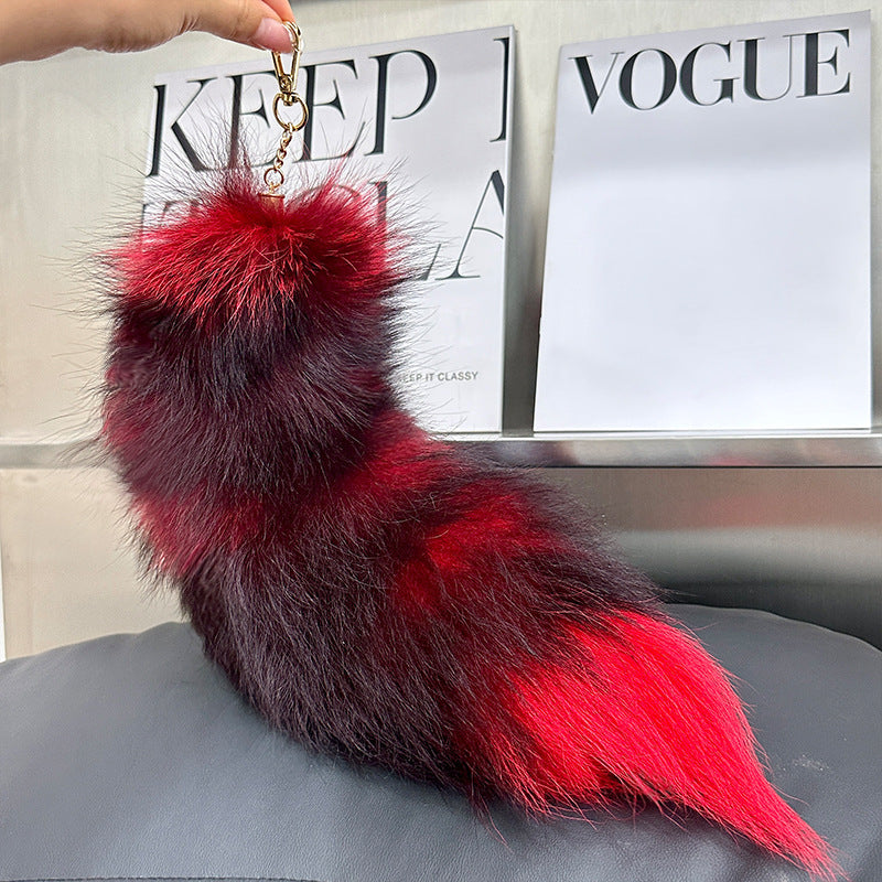 Personalized Plush Fox Tail Pendant Bag Hanging Ornaments