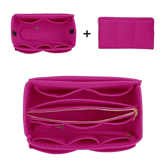 Multi pocket women's makeup bag