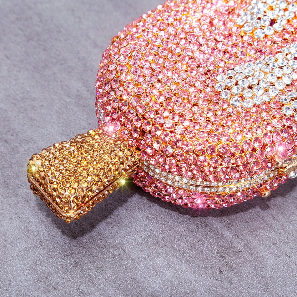 Ice Cream Shaped Diamond Clutch Bag