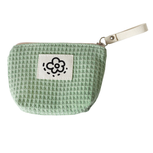 Bonita y sencilla bolsa de almacenamiento con forma de gofre para mujer