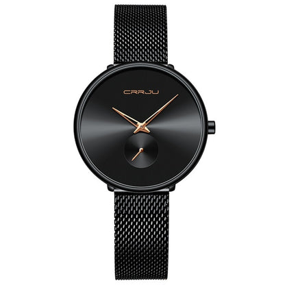 Damen Edelstahlarmband Mesh Armband Uhr Einfach