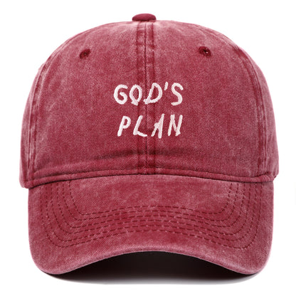 GODS PLAN Bestickte Baseballkappe aus reiner, gewaschener Baumwolle