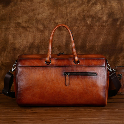 Handgefertigtes Leder im Retro-Stil mit großem Fassungsvermögen