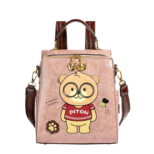 Tragbarer Sling-Rucksack mit Cartoon-Bär