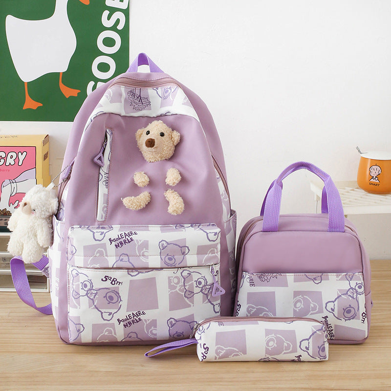 Cute Bear Three-piece Set Bag