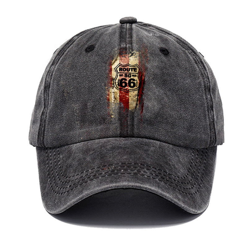 Washed Cotton Printed Old Dad Hat Men's Retro