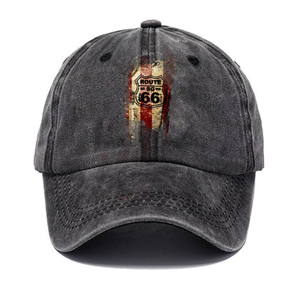 Gorra de papá vieja de algodón lavado con estampado retro para hombre