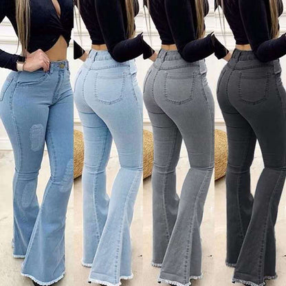 Pantalones vaqueros elásticos de moda para mujer