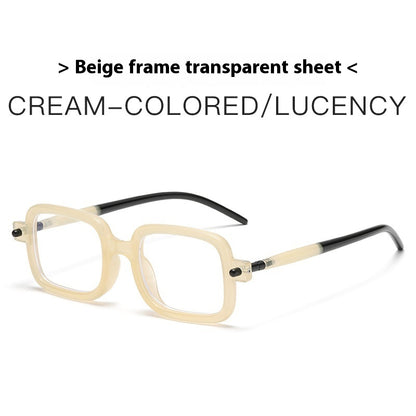 Retro Künstlerische Quadratische Sonnenbrille Damen