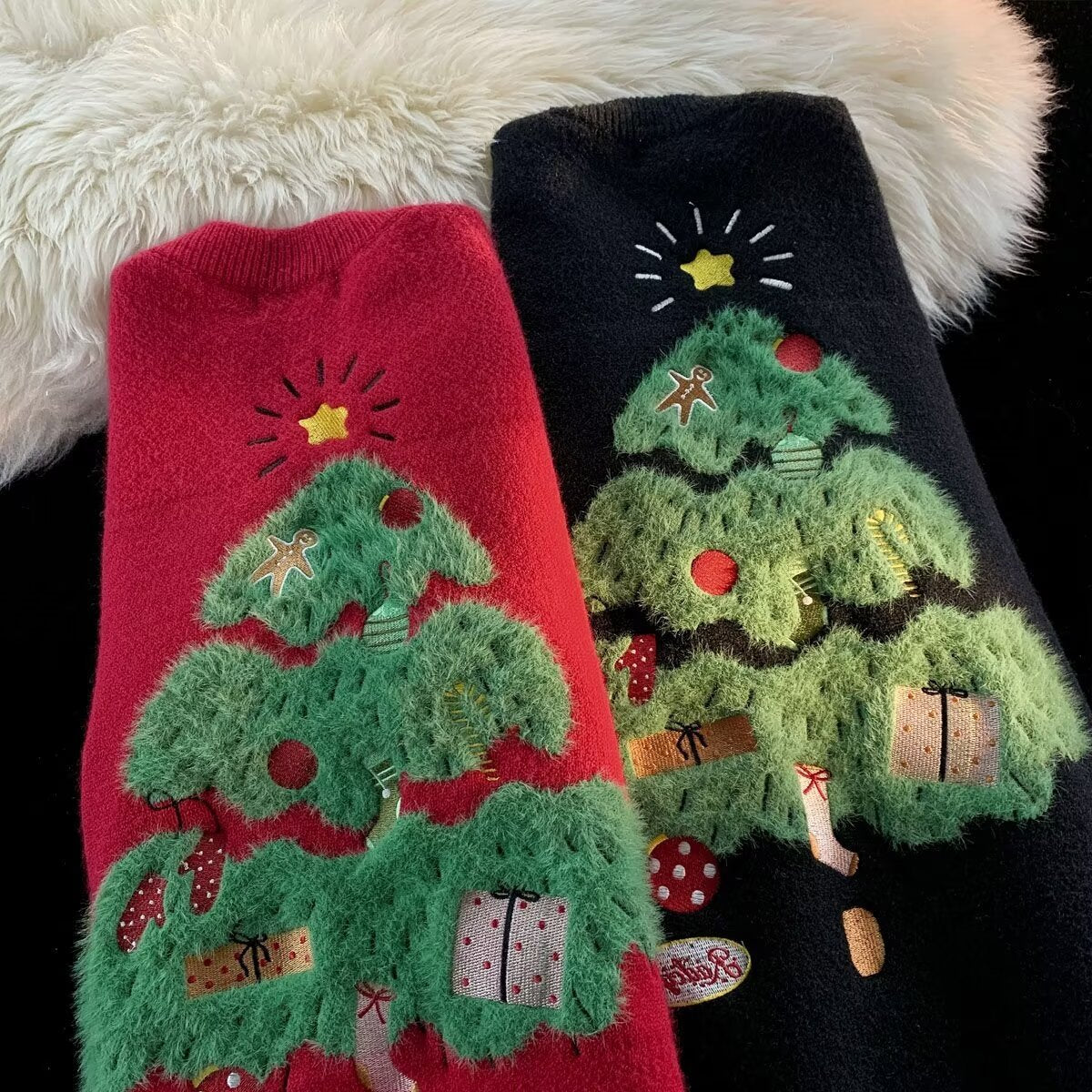 Christmas Design Sense Autumn And Winter Loose Couple Knitwear Sweater