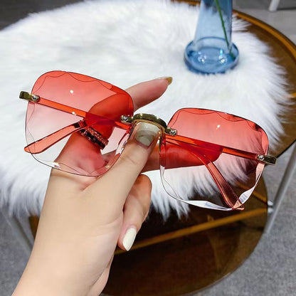 Randlose quadratische Sonnenbrille für Damen