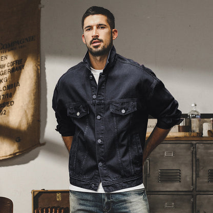 Chaqueta vaquera clásica americana vintage para hombre