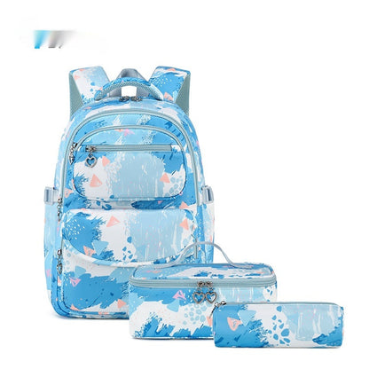 Neuer bedruckter dreiteiliger modischer Schulrucksack