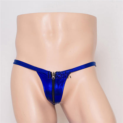 Men's Solid Color Low Waist Hollow Out See Through Underwear